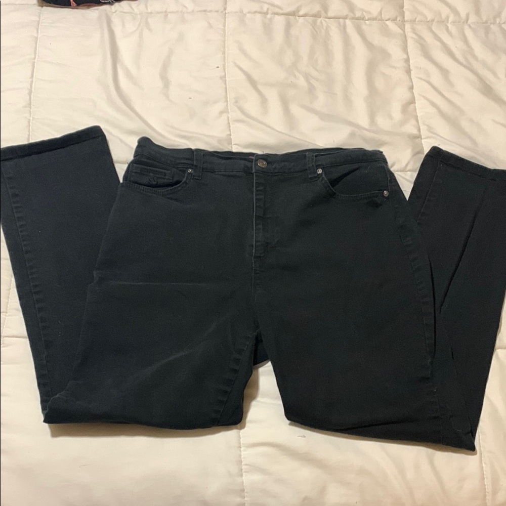 Gloria Vanderbilt Amanda Size 14 Black Denim